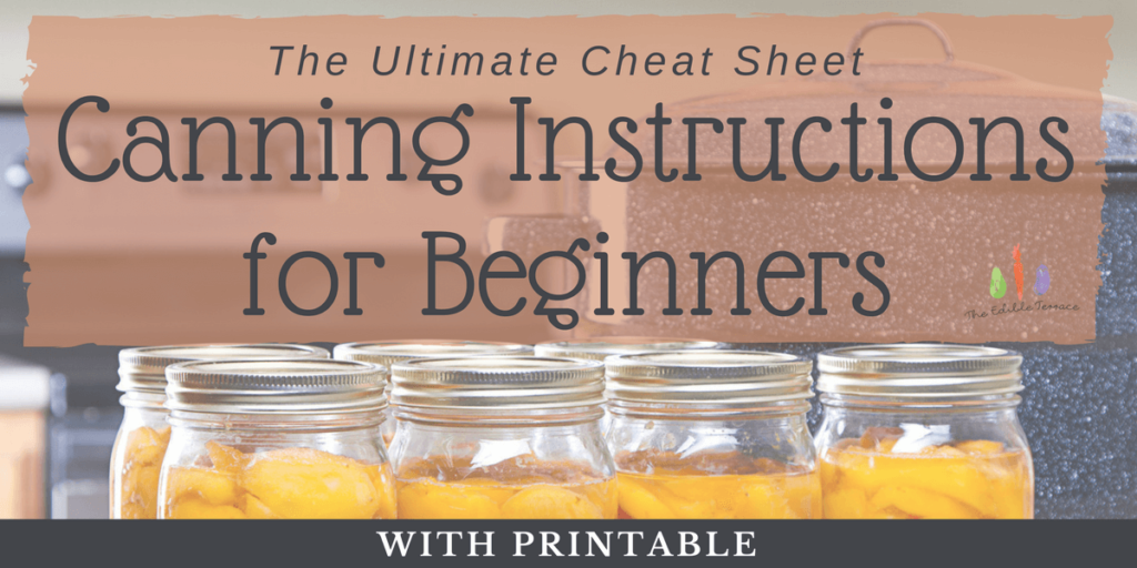 Canning Instructions For Beginners 